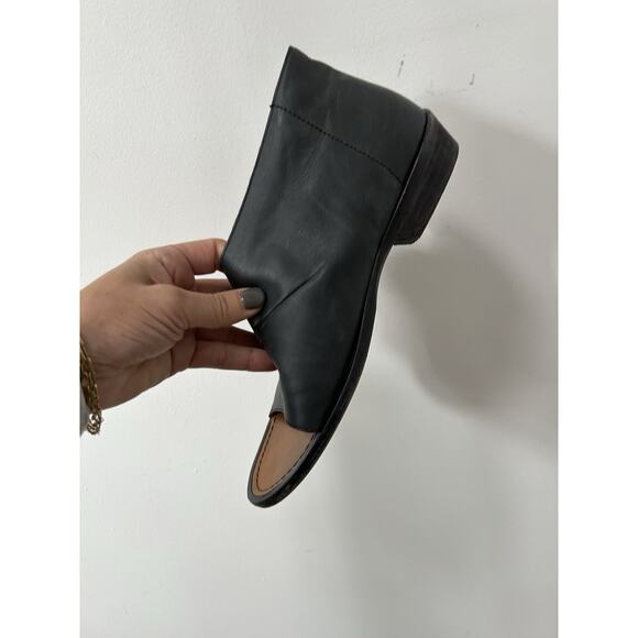 Free People Mont Blanc Asymmetrical Sandal Women’s Size 41 Black Leather - Picture 4 of 10